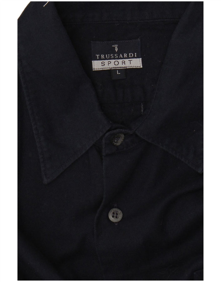 Trussardi Herrenhemd Large Marineblau