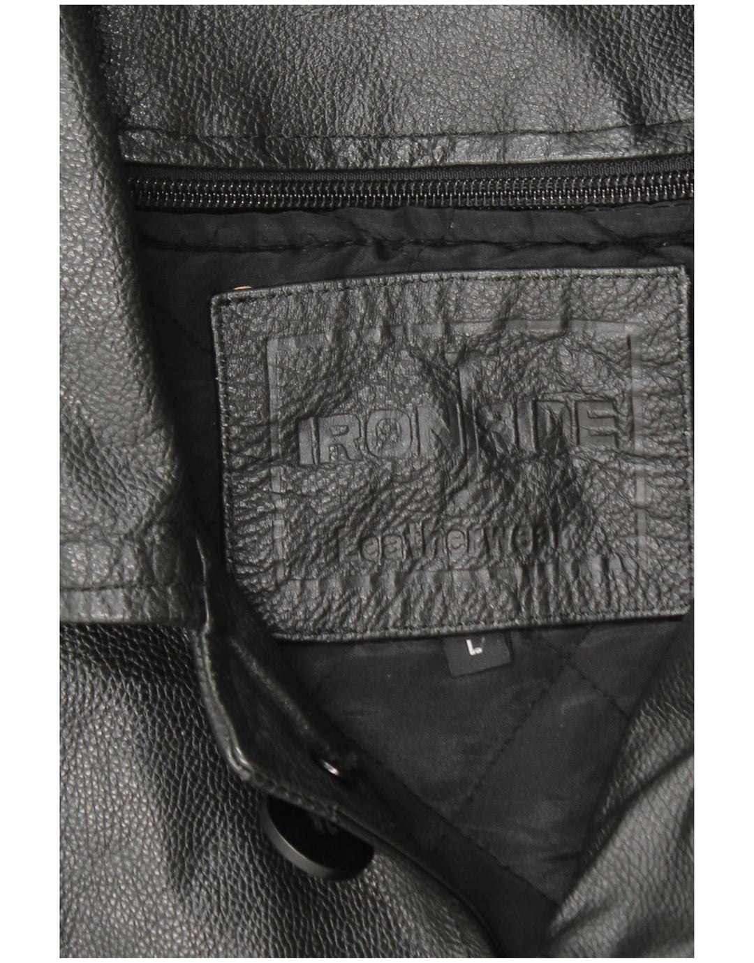 IRONSIDES Herren Lederjacke UK 40 Großes schwarzes Leder