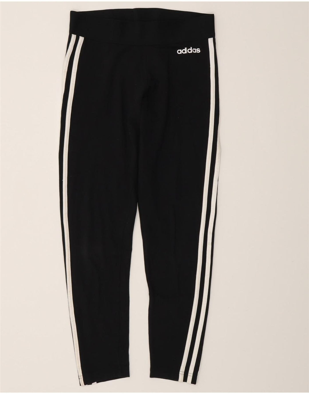 ADIDAS Damen Leggings UK 8/10 Small Schwarz Baumwolle