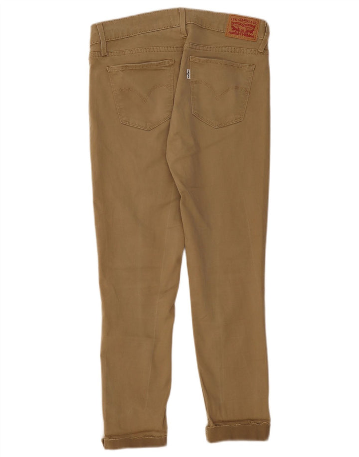 LEVI'S Damen 711 Skinny Freizeithose W27 L24 Beige Baumwolle