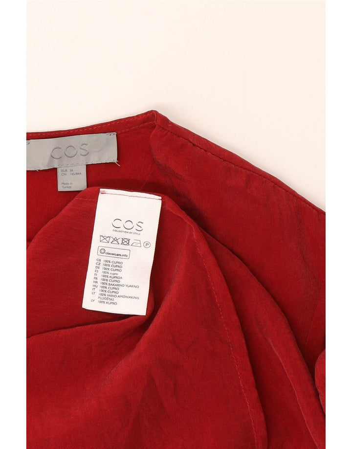 Cos Damen Langarm-Basic-Kleid mit lockerer Passform, EU 36, kleines rotes Cupro
