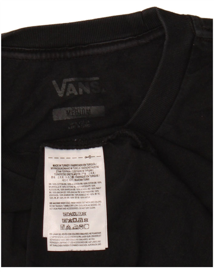 VANS Herren T-Shirt Top Medium Schwarz Baumwolle