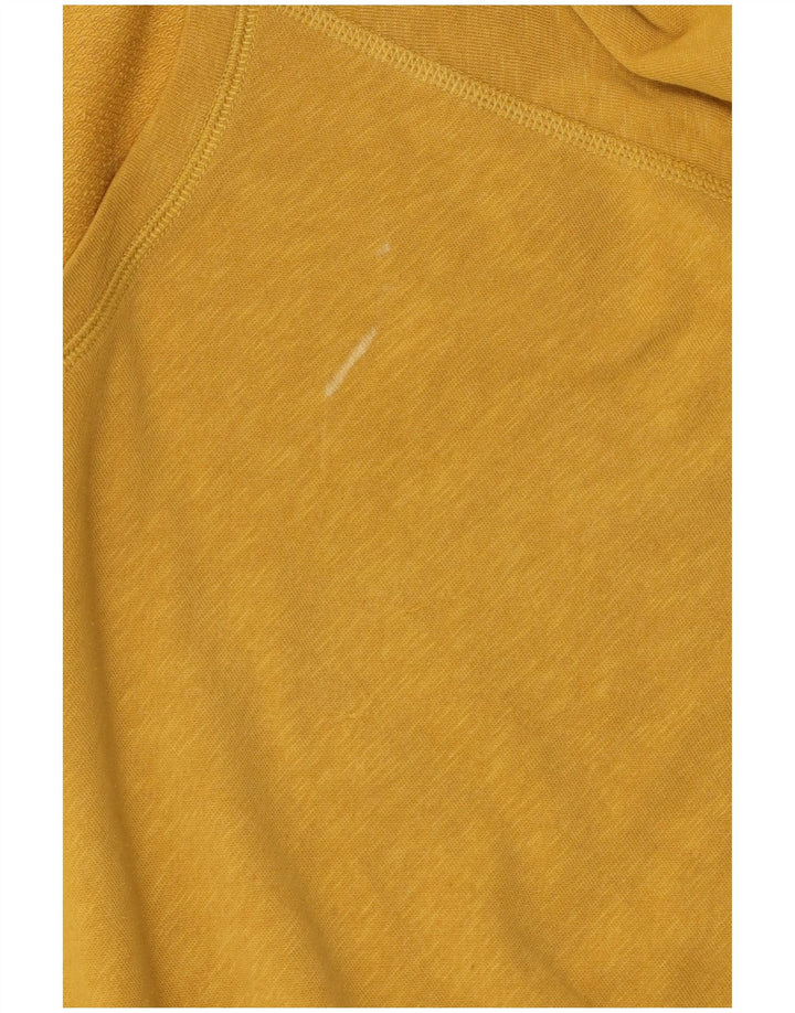 Woolrich Damen Übergroßes Top Langarm UK 10 Small Gelb Baumwolle