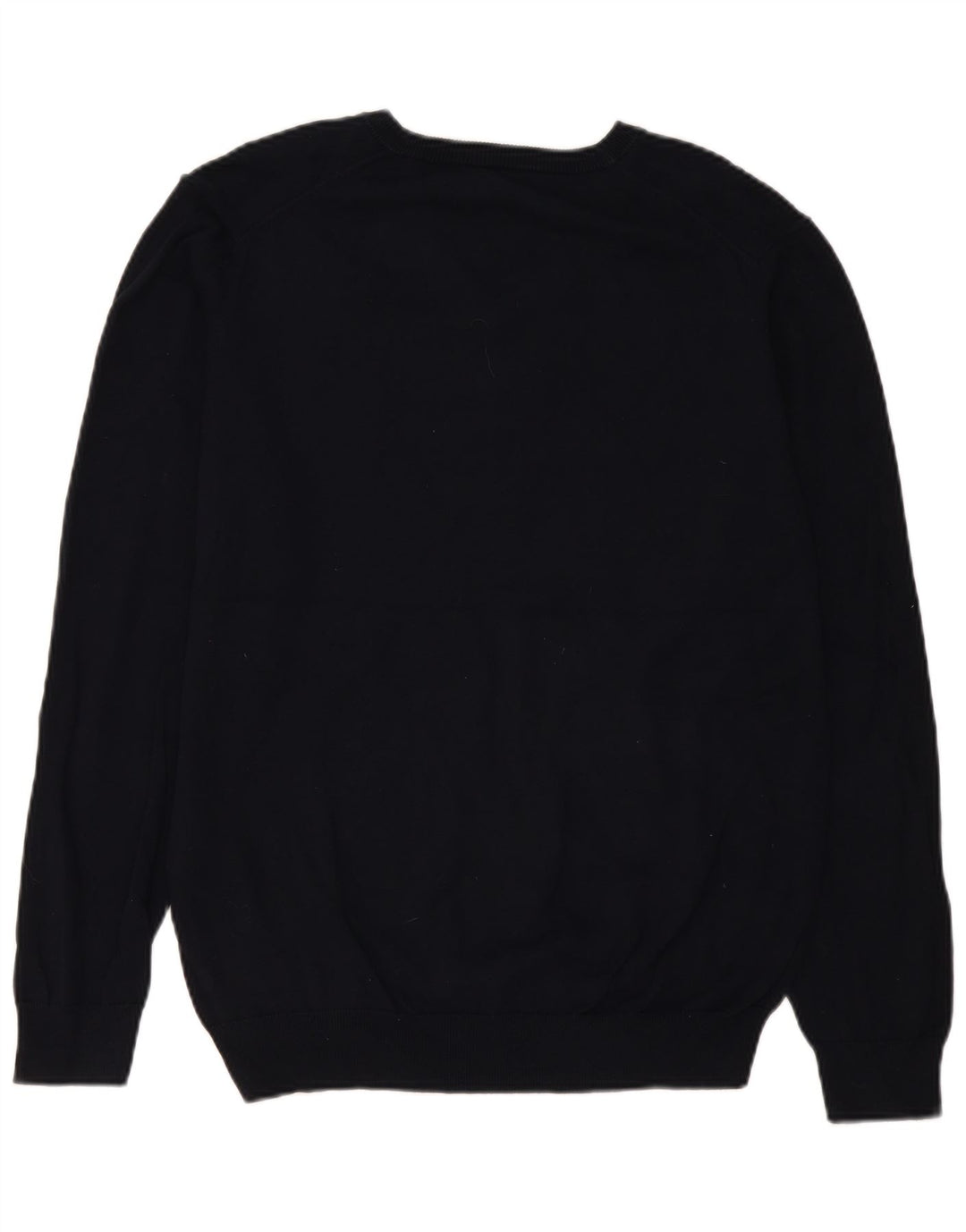 Gant Herren-Pullover mit V-Ausschnitt, groß, marineblaue Baumwolle