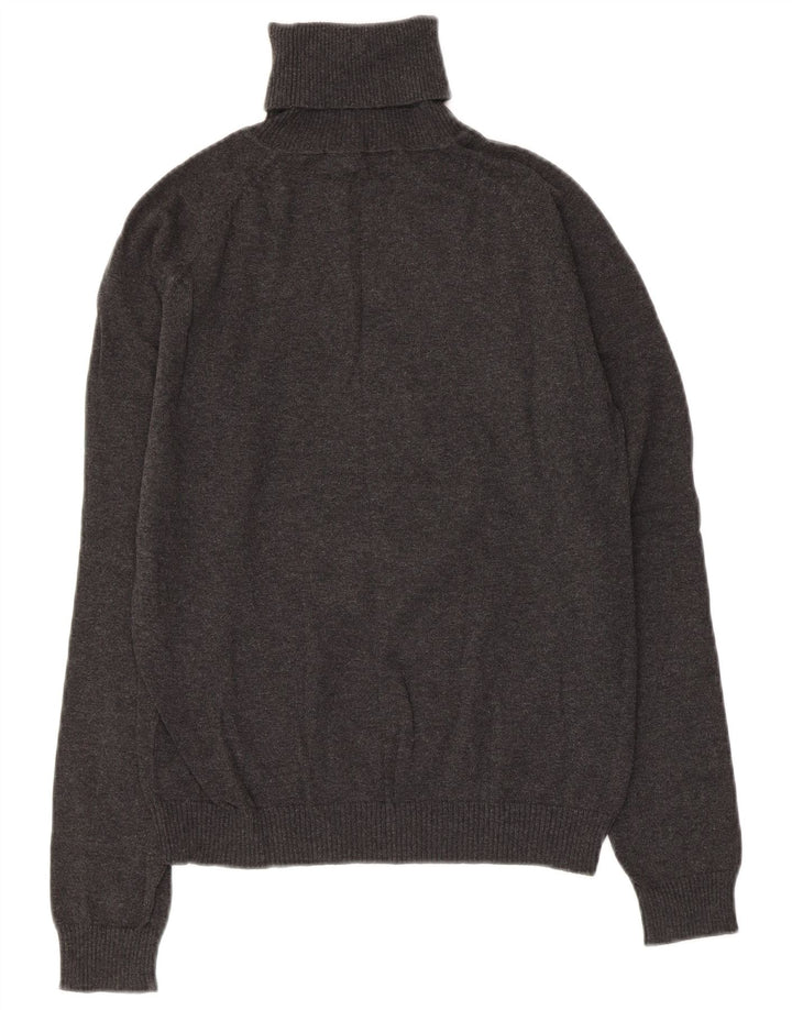 ZARA Damen Rollkragenpullover UK 18 XL Graue Baumwolle