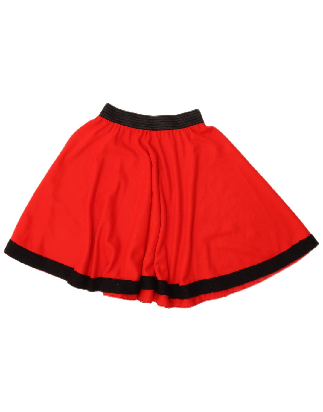 Vintage Damen Minirock W22 2XS Rot Colourblock