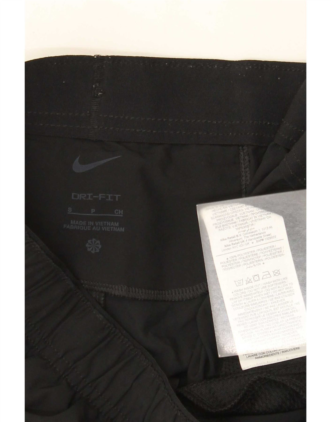 Nike Damen Dri Fit Sport Shorts UK 10 Small Schwarz Polyester