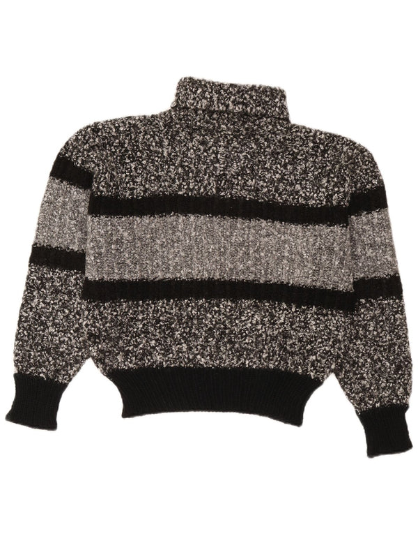 Lorsay Damen Crop Rollkragenpullover Pullover UK 14 Mittelschwarz Farbblock