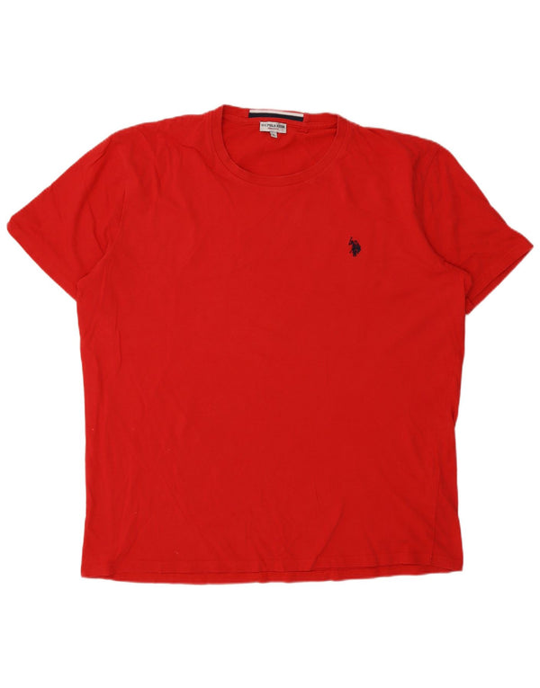 U.S. Polo Assn. Herren T-Shirt Top XL aus roter Baumwolle