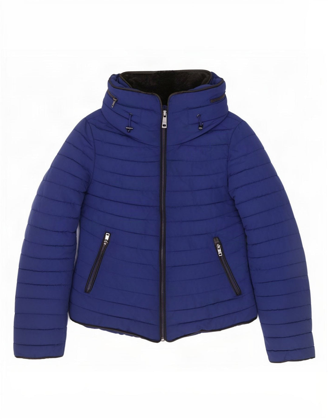 Zara Damen-Jacke mit Kapuze, gepolstert, Gr. 10, klein, Blau