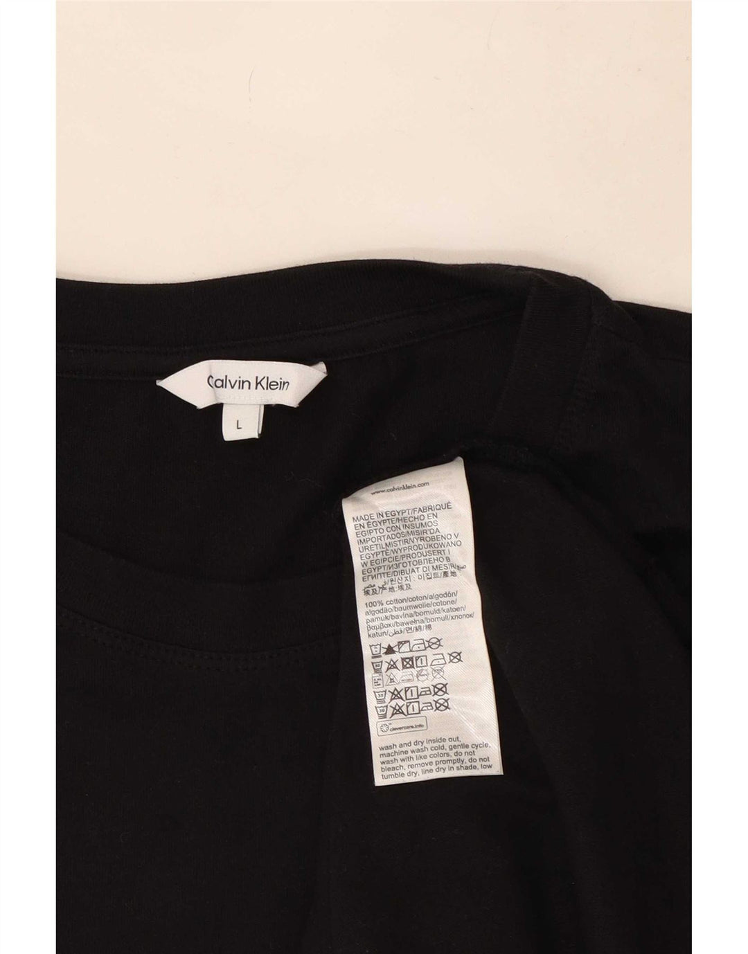 Calvin Klein Herren T-Shirt Top Large Schwarz Baumwolle