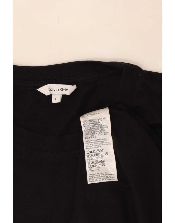 Calvin Klein Herren T-Shirt Top Large Schwarz Baumwolle