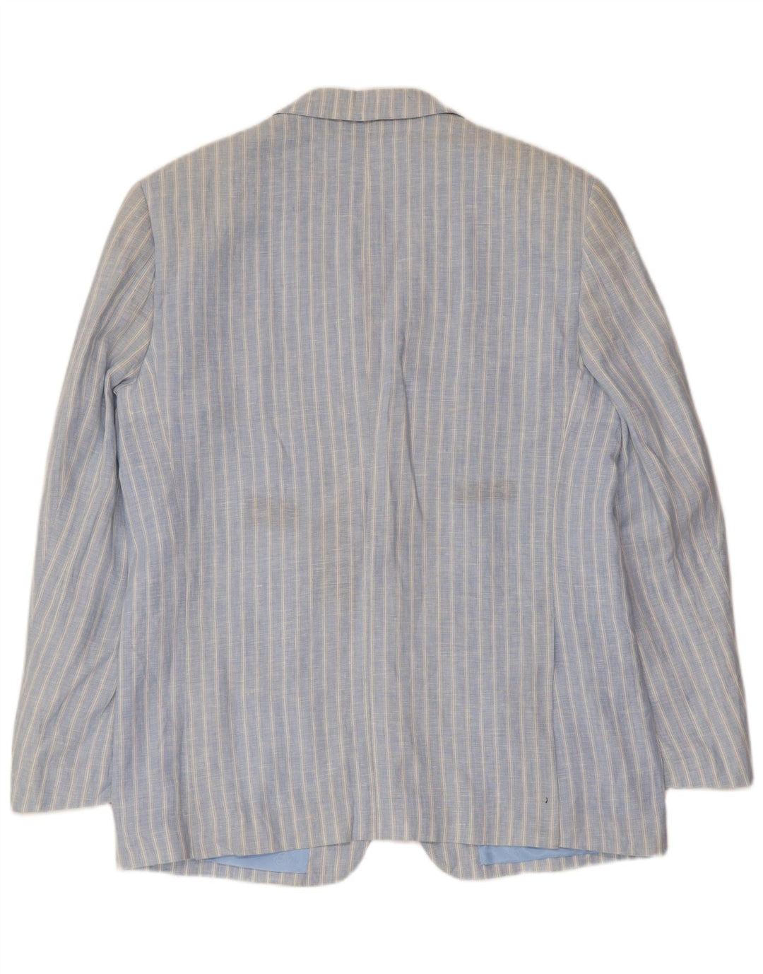 A.Basile Herren-Blazer mit 3 Knöpfen, IT 50, großes blau gestreiftes Leinen