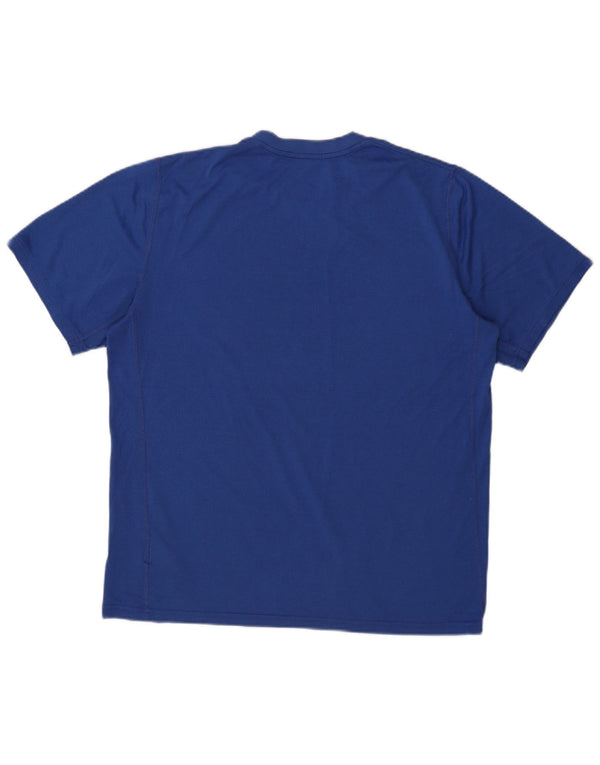 Nike Herren Dri Fit T-Shirt Top UK 42/44 Large Blau Polyester