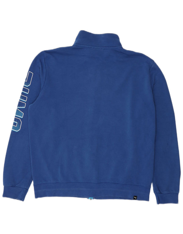 Puma Herren-Trainingsanzug mit grafischem Oberteil, Größe L, Blau