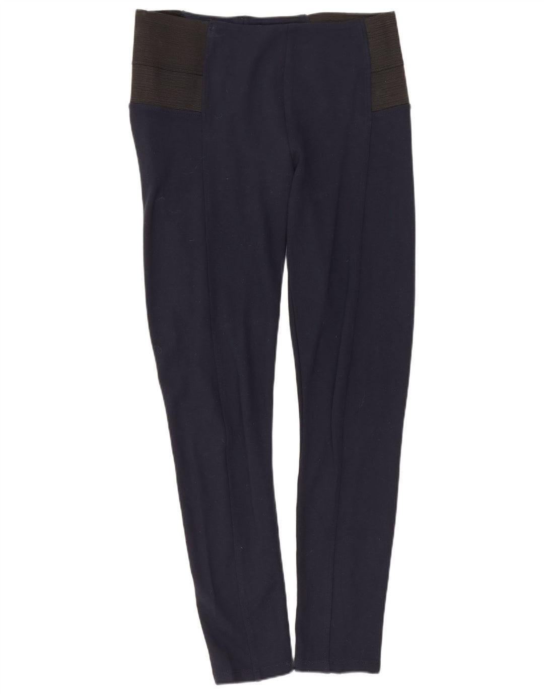 Zara Damen Leggings UK 14 Large Marineblau Colourblock Viskose