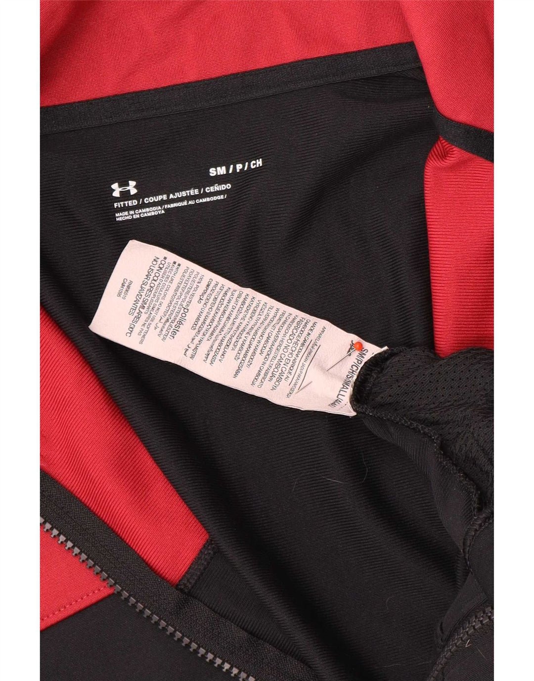Under Armour Herren-Trainingsanzugoberteil, Jacke, Größe S, Schwarz, Colourblock-Polyester
