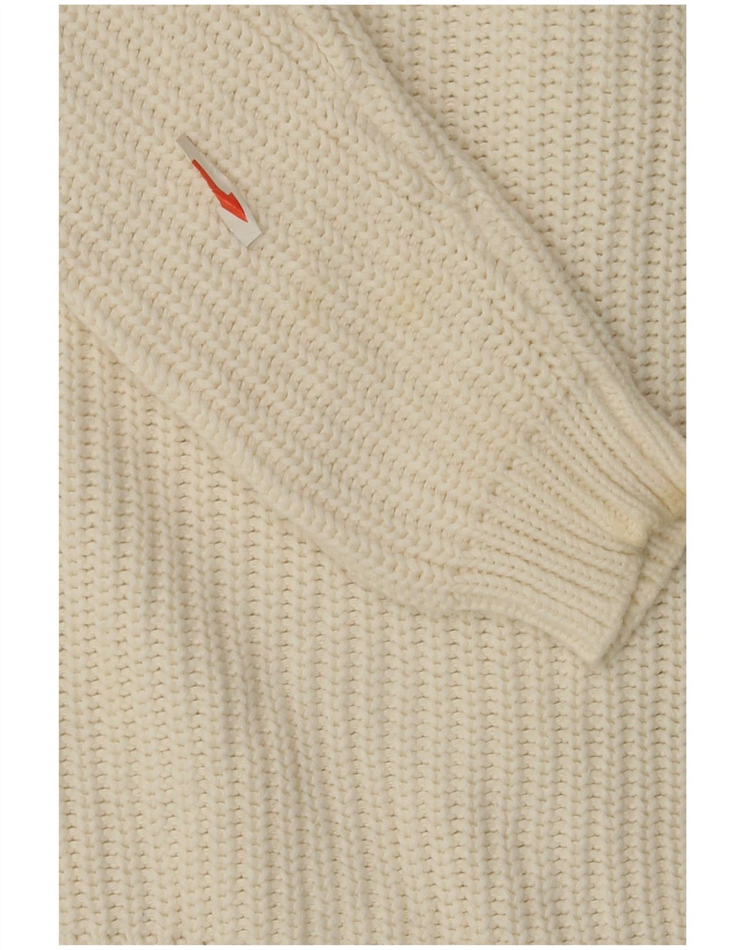 Marks & Spencer Damen-Cardigan mit durchgehendem Reißverschluss, UK 14, mittelweiße Baumwolle