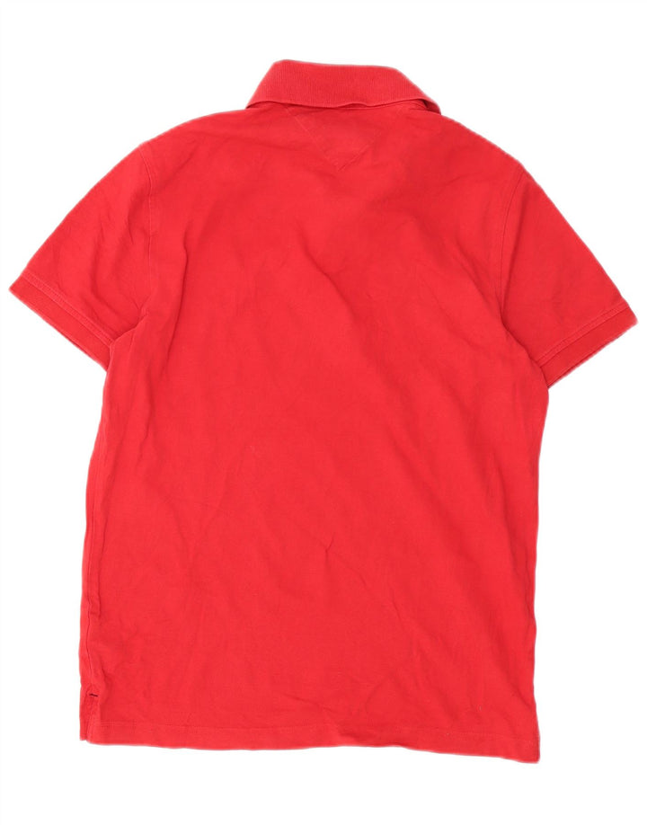 Tommy Hilfiger Herren Slim Fit Poloshirt mittelrote Baumwolle