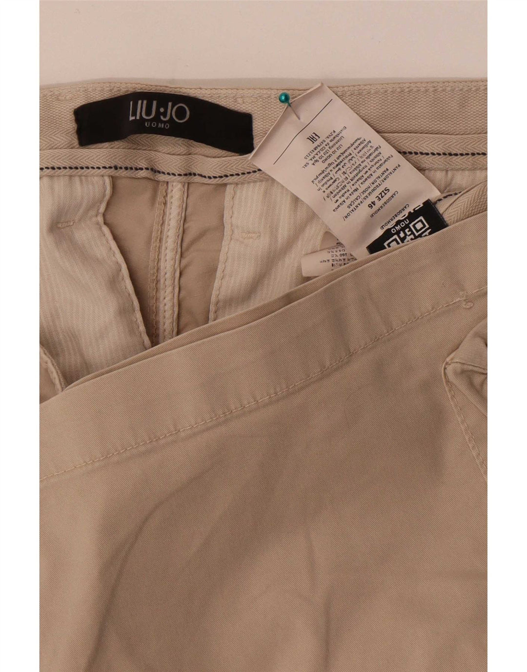 Liu Jo Herren Cargoshorts IT 46 Small W30 Beige Baumwolle