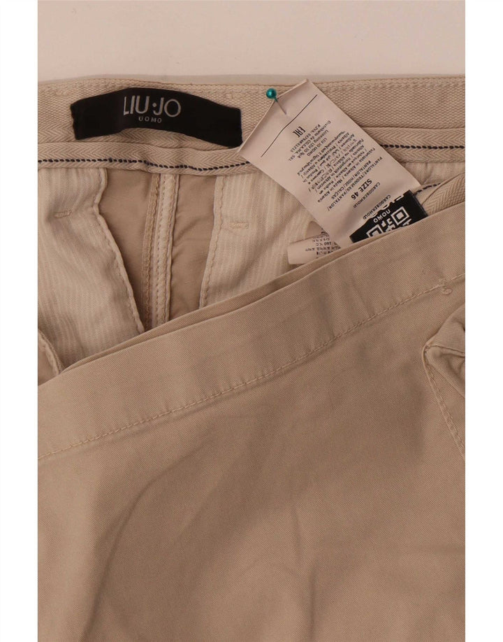Liu Jo Herren Cargoshorts IT 46 Small W30 Beige Baumwolle