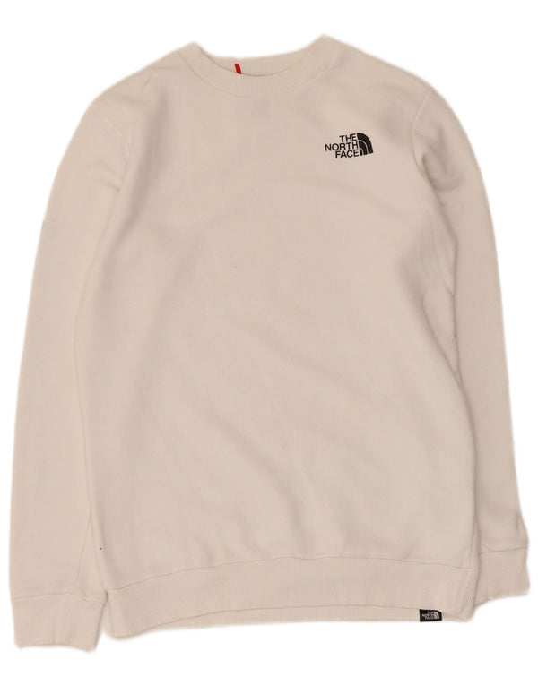 The North Face Damen Grafik-Sweatshirt-Pullover UK 6 XS Weiße Baumwolle