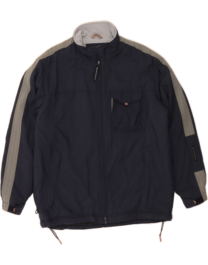 BEN SHERMAN Herren-Windbreaker-Jacke, UK 40, groß, Marineblau, Farbblock