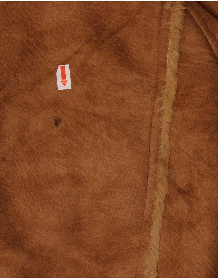 Mauritius Damen Sherpa Wildlederjacke UK 18 XL Braun