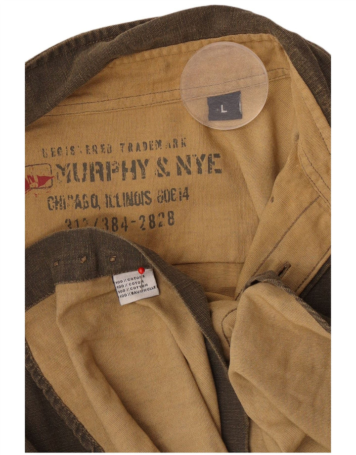 Murphy & Nye Herrenhemd, groß, Khaki, Baumwolle