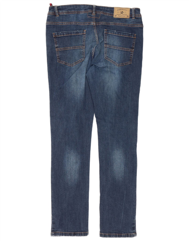 DACK'S Herren Slim Jeans IT 50 Large W34 L32 Blaue Baumwolle