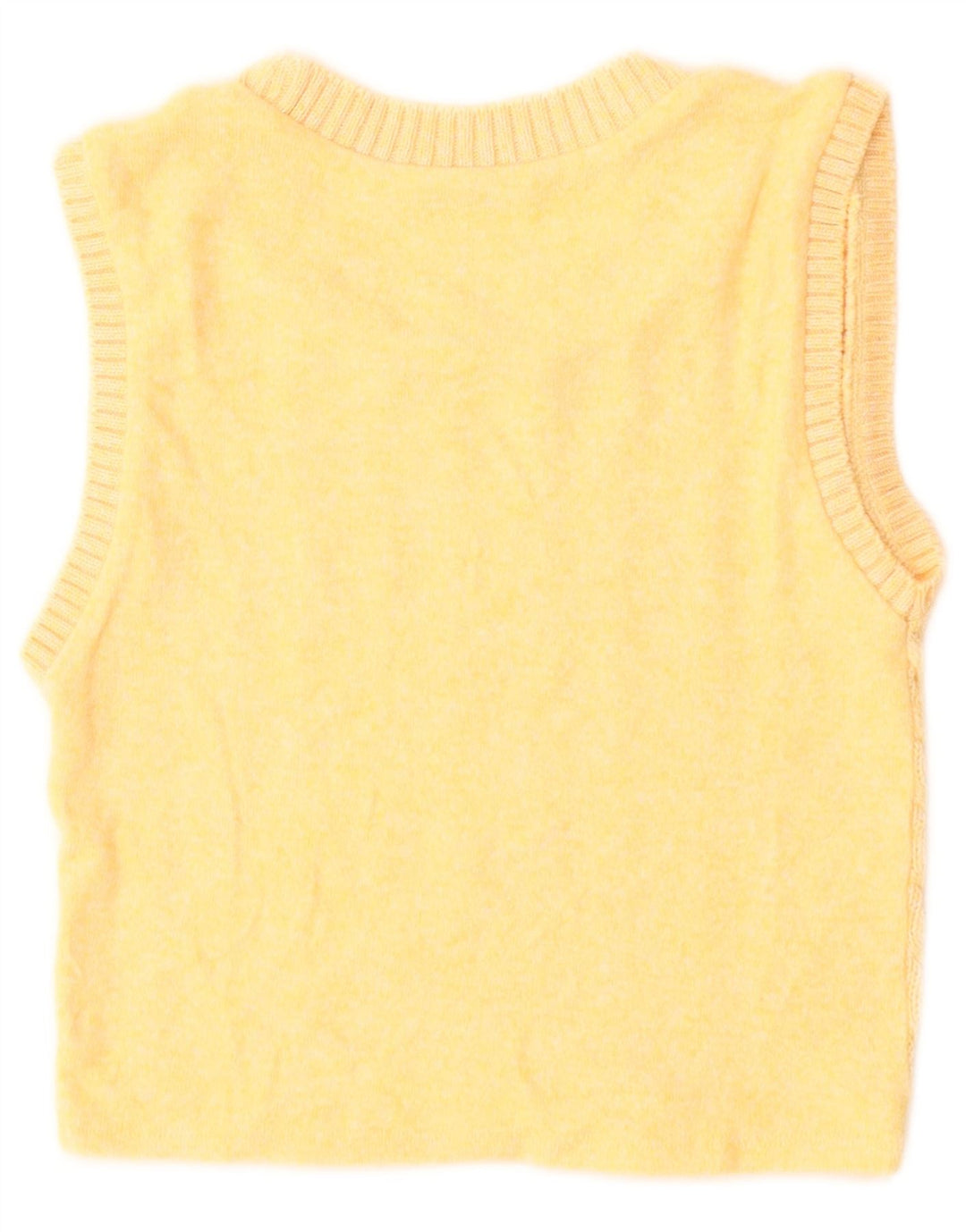 Zara Damen Crop Vest Tank Top UK 8 Small Gelb