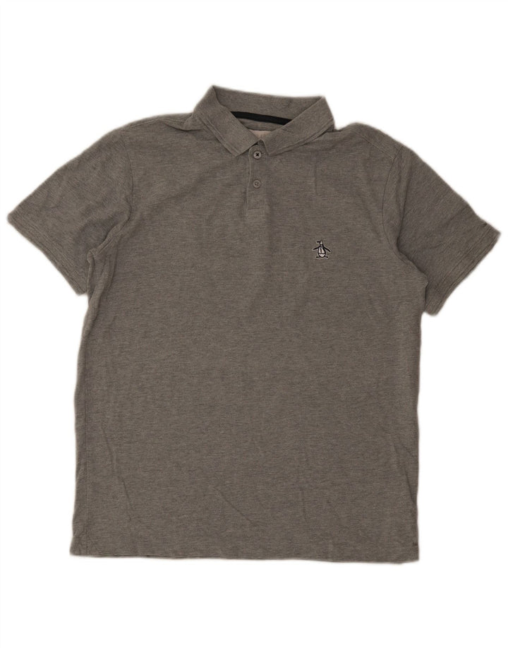Penguin Herren-Poloshirt aus mittelgrauer Baumwolle