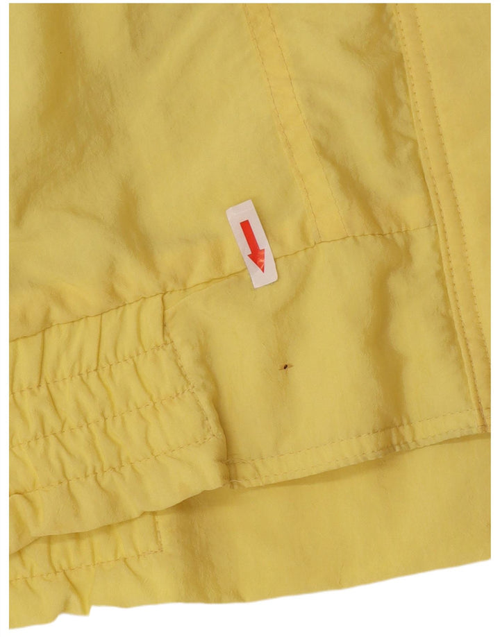 Vintage Damen Übergroße Windjacke EU 44 XL Gelbes Polyamid