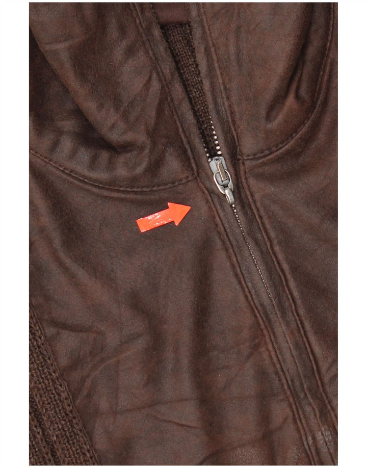 Ashwell Herren-Strickjacke IT 50 Mittelbraune Schurwolle