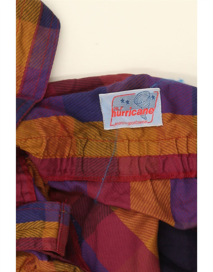 VINTAGE Damen Latzhose EU 38 Medium W32 L33 Mehrfarbig kariert