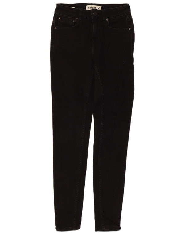 Superdry Damen Skinny Jeans W24 L30 Schwarz Baumwolle