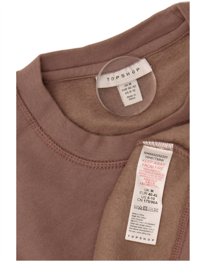 TOPSHOP Damen-Sweatshirt in Übergröße, Größe UK 14, mittelrosa, Baumwolle