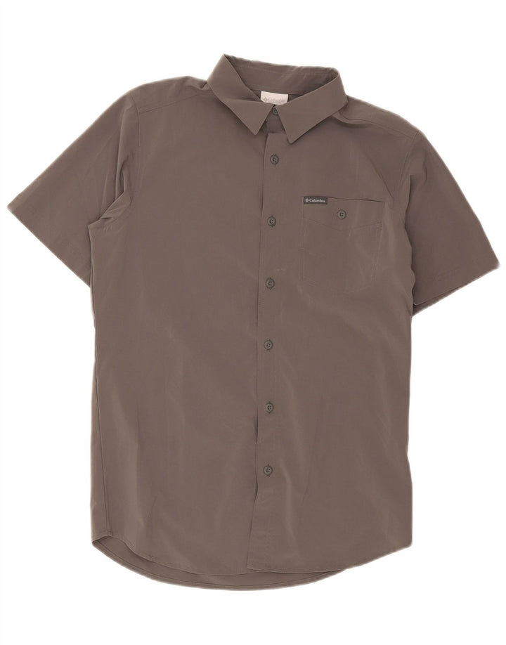 Columbia Herren-Kurzarmhemd, klein, grau, Polyester