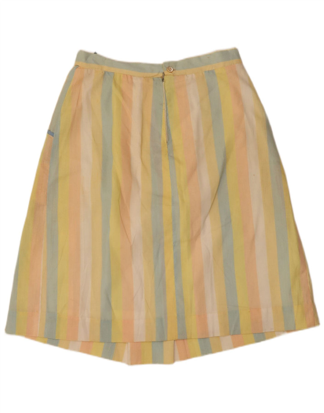 Vintage Damen A-Linie Rock W32 Groß Mehrfarbig gestreift
