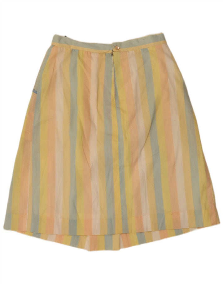 Vintage Damen A-Linie Rock W32 Groß Mehrfarbig gestreift