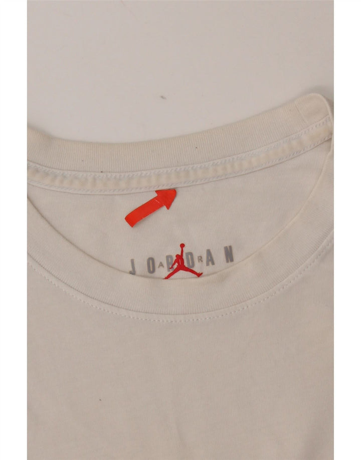 Jordan Herren-T-Shirt mit Grafik, Größe S, weiße Baumwolle