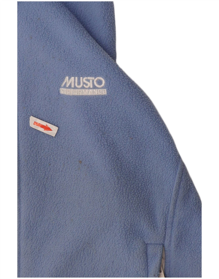 Musto Fleece-Weste für Jungen, 11–12 Jahre, mittelblaues Farbblock-Polyester