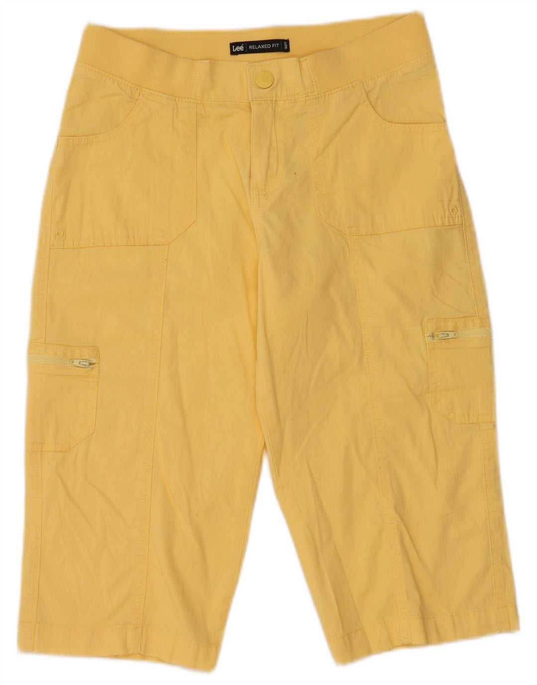 LEE Damen-Cargoshorts mit entspannter Passform, US 4, Größe S, W28, gelbe Baumwolle