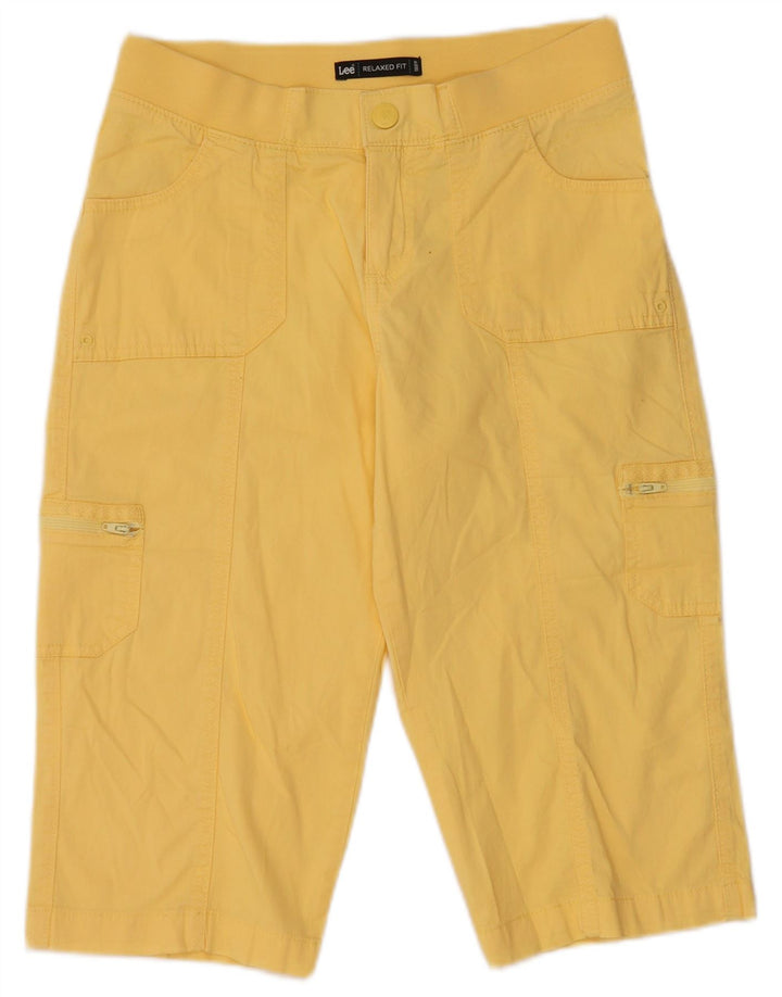 LEE Damen-Cargoshorts mit entspannter Passform, US 4, Größe S, W28, gelbe Baumwolle