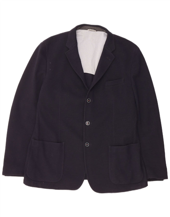 Manuel Ritz Herren-Blazerjacke mit 3 Knöpfen, IT 60 5XL, Marineblau, Acryl