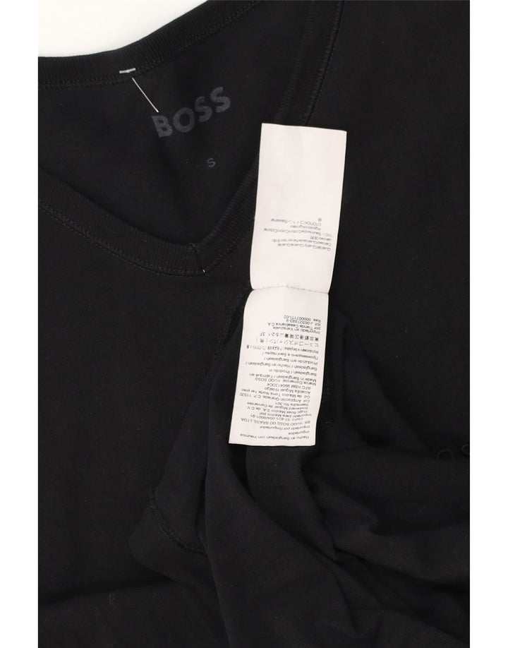 Hugo Boss Herren T-Shirt Top Small Schwarz Baumwolle