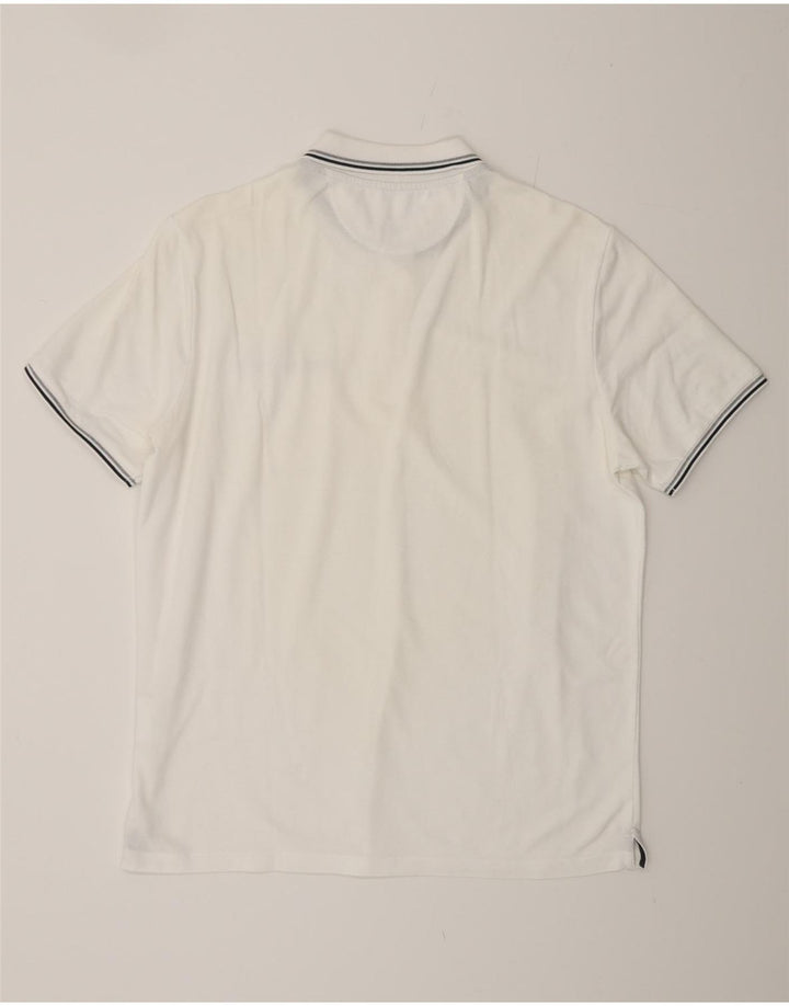 CHAMPION Herren-Poloshirt „Easy Fit“, groß, aus weißer Baumwolle