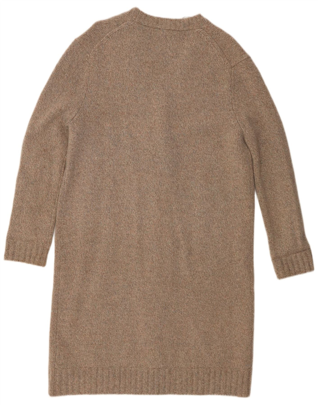 Langer, übergroßer Strickjackenpullover für Damen von Zara, Gr. 10, Größe S, graue Wolle