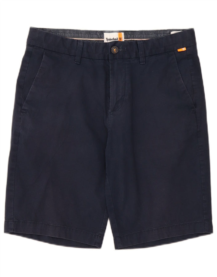 Timberland Herren Chino-Shorts W30 Medium Navy Blue Cotton