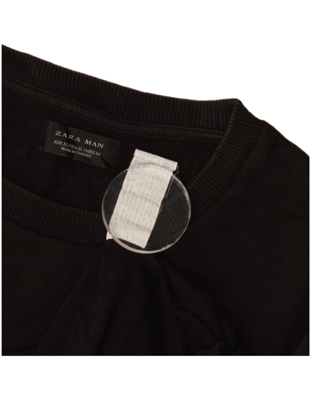 Zara Herren Sweatshirt Pullover XL Schwarz Geometrisch Baumwolle